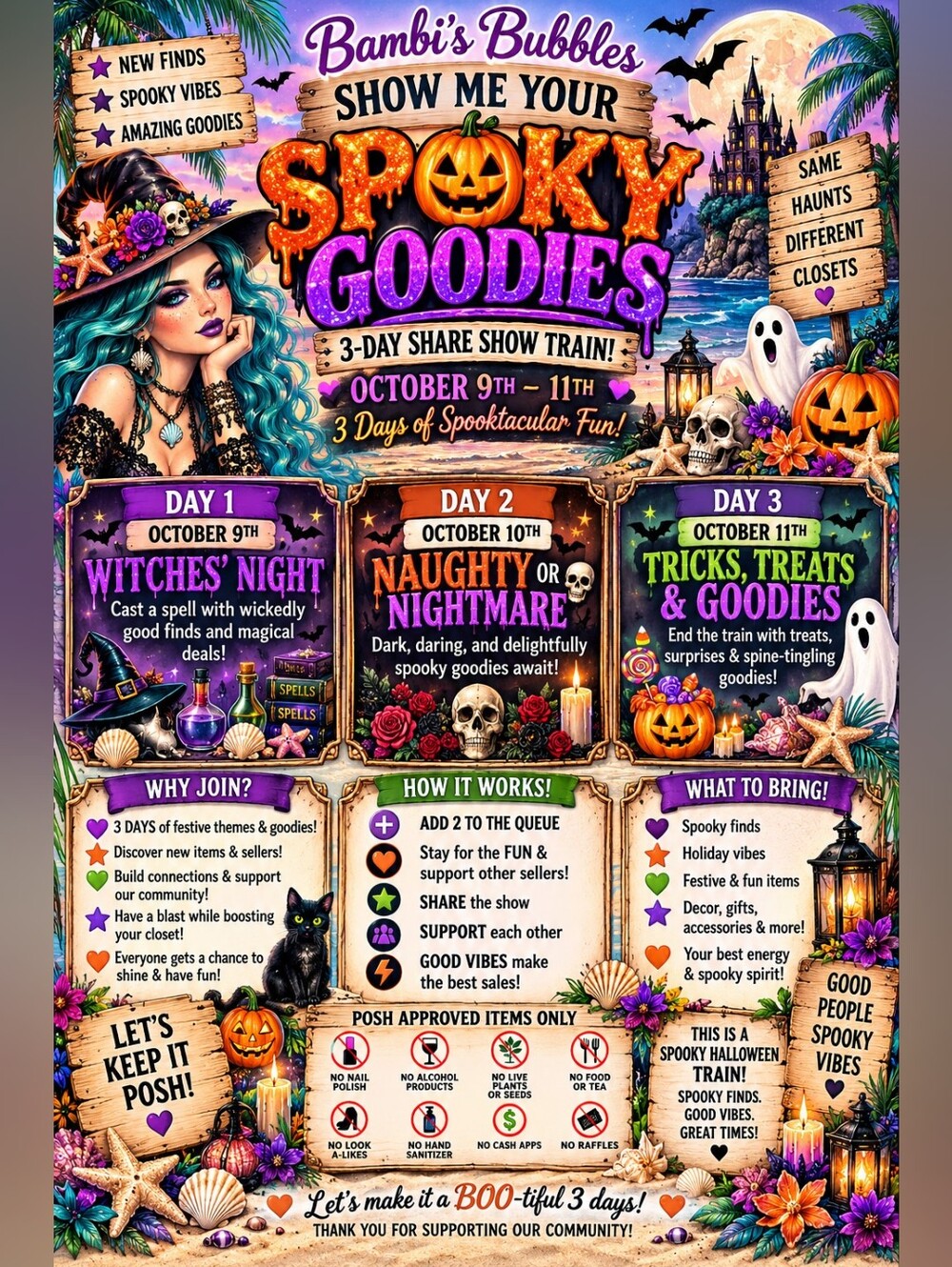 🧜♀️Show Me Your Spooky Goodies 3-day Share Show Train October 9•10•11🧌 - Picture 6 of 8